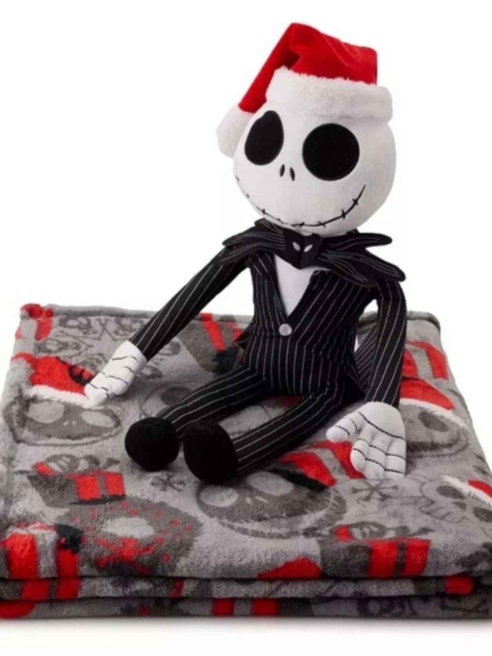 Disney's The NBC Jack Skellington Holiday Pillow Buddy & 50X60 Throw Blanket Set